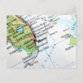 Eine Karte mit der amerikanischen Stadt Miami