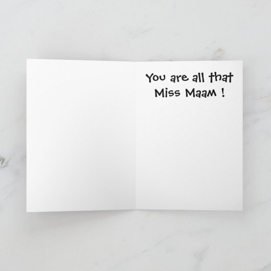 Eine Karte mit Haltung (Innenseite)