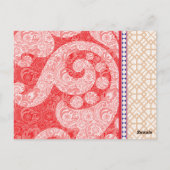 eine Karte mit rotem Herz (Rückseite)