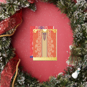 eine Karte mit rotem Herz