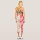 eine Karte mit rotem Herz Capri Leggings (Rückseite)