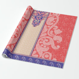 eine Karte mit rotem Herz Geschenkpapier