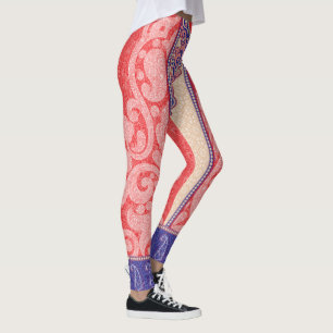eine Karte mit rotem Herz Leggings