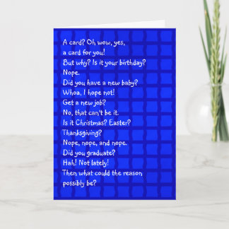 Eine Karte ohne Grund