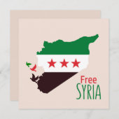 Eine Karte Syriens mit der "Revolution Flag" (Vorne/Hinten)
