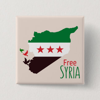 Eine Karte Syriens mit der "Revolution Flag" Button