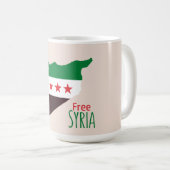 Eine Karte Syriens mit der "Revolution Flag" Kaffeetasse (VorderseiteRechts)
