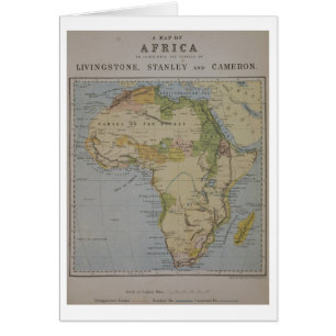 Eine Karte von Afrika, zum der Reisen von David zu