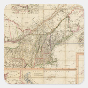 Eine Karte von Cabotia Quadratischer Aufkleber