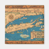 Eine Karte von Long Island. Magnet (Vorne)