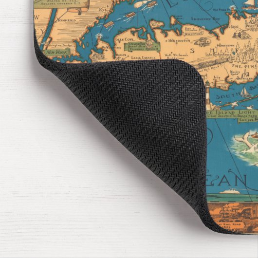 Eine Karte von Long Island. Mousepad (Ecke)