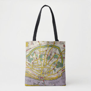 Eine Karte von Merseyside, Liverpool Tasche