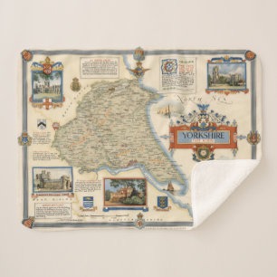 Eine Karte von Yorkshire: Ostreiten Sherpadecke
