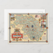 Eine Karte von Yorkshire: West Riding (Vorne/Hinten)