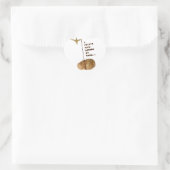 Eine Kartoffel flog um mein Zimmer Herz-Aufkleber (Tasche)