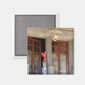 Eine Katze am Fenster Magnet (Vorderseite/Rückseite)