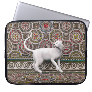 Eine Katze auf dem Mosaik-Laptop Sleeve