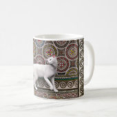 Eine Katze auf der Mosaikkaffee-Tasse Kaffeetasse (VorderseiteRechts)