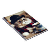 Eine Katze, die ein Monokel trägt Notizblock (Rechte Seite)