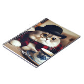 Eine Katze, die ein Monokel trägt Notizblock (Linke Seite)