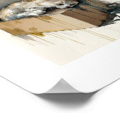 Eine Katze, die gerne außerhalb der Kiste schläft Poster (Ecke)