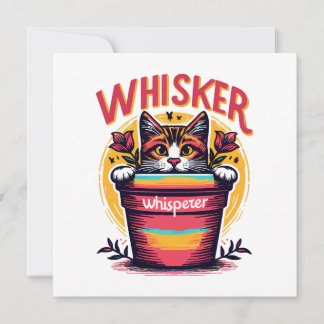 Eine Katze, die hinter einem Blumentopf herausscha