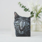 Eine Katze durch die Augen einer Libelle. Postkarte (Stehend Vorderseite)