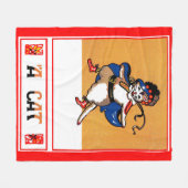 Eine Katze Fleecedecke (Vorderseite (Horizontal))