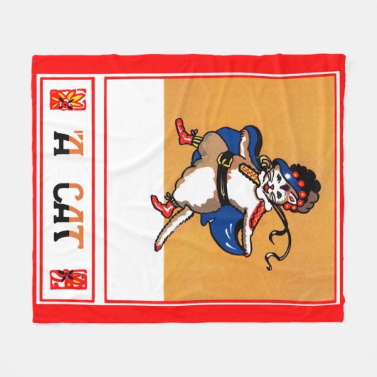 Eine Katze Fleecedecke (Vorderseite (Horizontal))