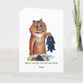 Eine Katze führt zu eine andere Katzen-Karte Karte (Rückseite)