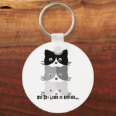 Eine Katze führt zu einer anderen Schlüsselkette Schlüsselanhänger (Vorderseite)