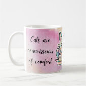 Eine Katze führt zur anderen Kaffeetasse (Links)