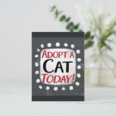 Eine Katze heute auf der Postkarte adoptiert (Stehend Vorderseite)