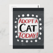 Eine Katze heute auf der Postkarte adoptiert (Vorne/Hinten)