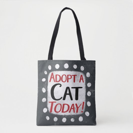 Eine Katze heute Tote-Tasche adoptiert Tasche (Vorderseite)