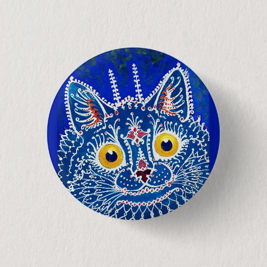 Eine Katze im gotischen Stil von Louis Wain  Button (Vorderseite)