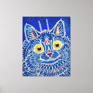 Eine Katze im gotischen Stil von Louis Wain  Leinwanddruck