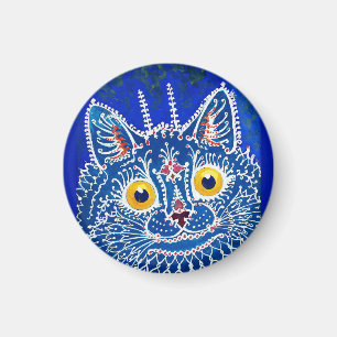 Eine Katze im gotischen Stil von Louis Wain Magnet