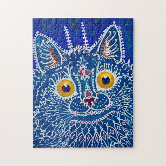 Eine Katze im gotischen Stil von Louis Wain Puzzle (Vertikal)