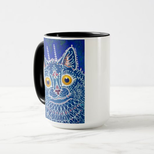 Eine Katze im gotischen Stil von Louis Wain Tasse (Vorderseite Links)