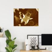 Eine Katze im Weltraum. Poster (Heimbüro)