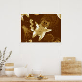 Eine Katze im Weltraum. Poster (Küche)