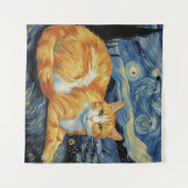 Eine Katze in der frühen Nacht Wandteppich (Vorderseite (Horizontal))