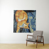 Eine Katze in der frühen Nacht Wandteppich (Beispiel (Horizontal))