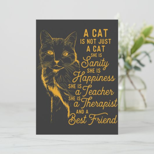 Eine Katze ist nicht nur eine Katze, die sich über Dankeskarte (Stehend Vorderseite)