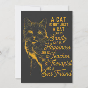 Eine Katze ist nicht nur eine Katze, die sich über Dankeskarte
