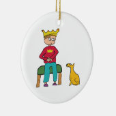 Eine Katze kann sich einen König ansehen Keramik Ornament (Rechts)