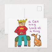 Eine Katze kann sich einen König ansehen Postkarte (Vorne/Hinten)