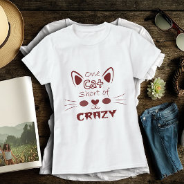 Eine Katze Kurz Crazy Funny Funny Niedlich Red Quo T-Shirt