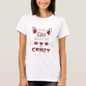 Eine Katze Kurz Crazy Funny Funny Niedlich Red Quo T-Shirt (Vorderseite)